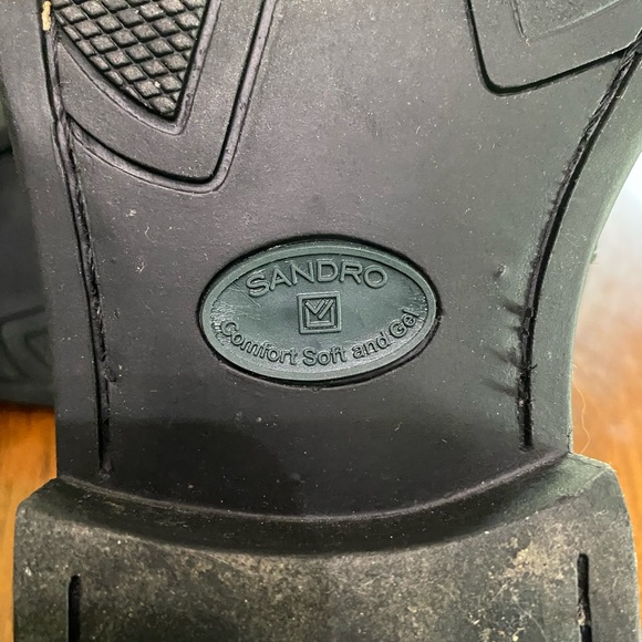 Sandro Comfort Soft & Gel Men's 8.5 Black Leather Oxford Shoes - Picture 8 of 9